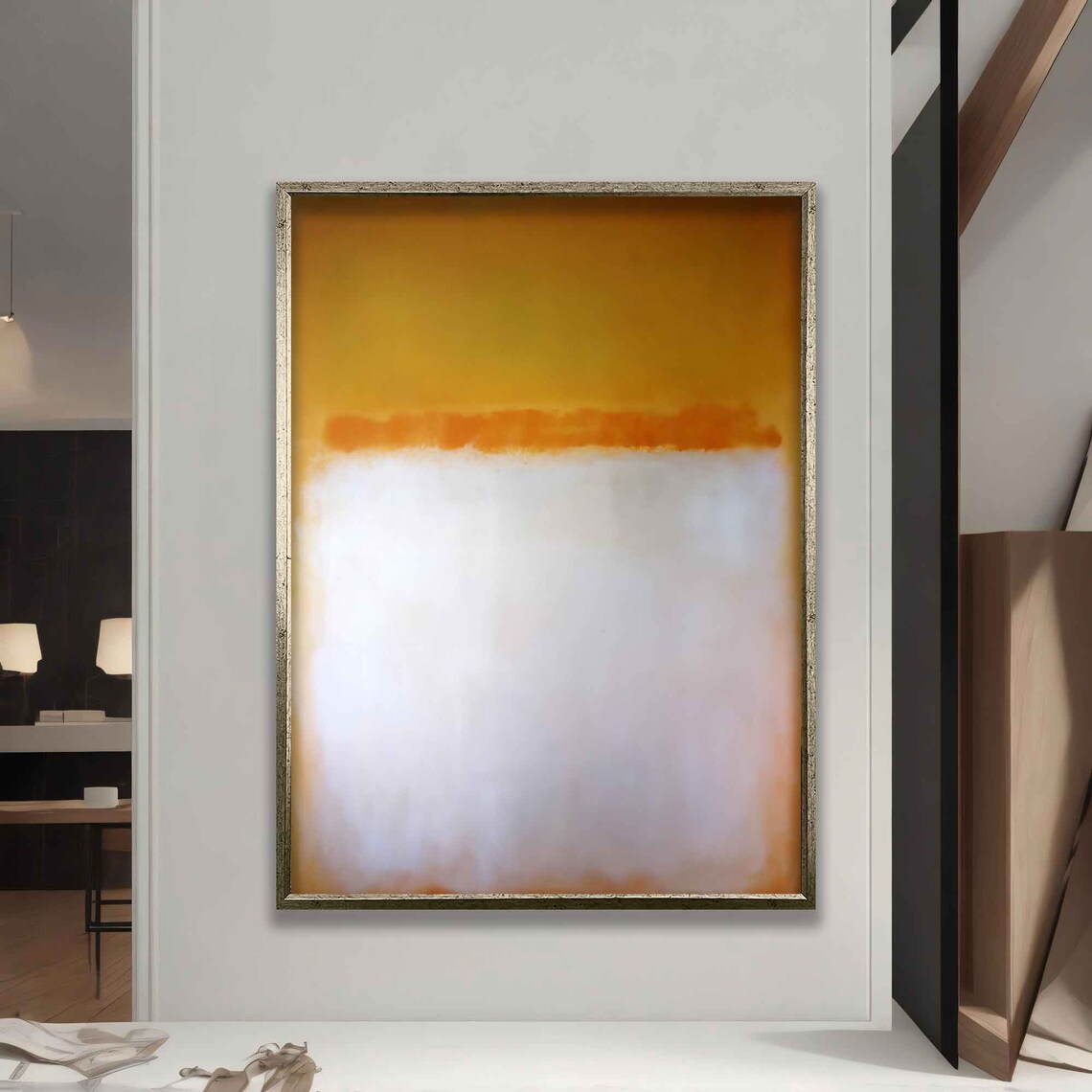 Rothko-Inspired Orange and White Art Print - Image 5