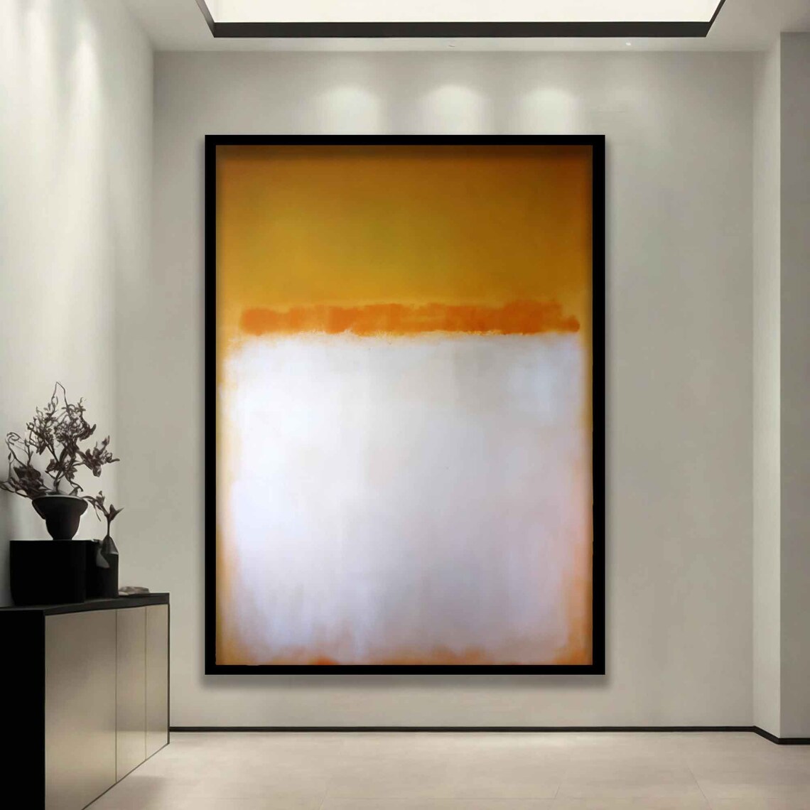 Rothko-Inspired Orange and White Art Print - Image 3