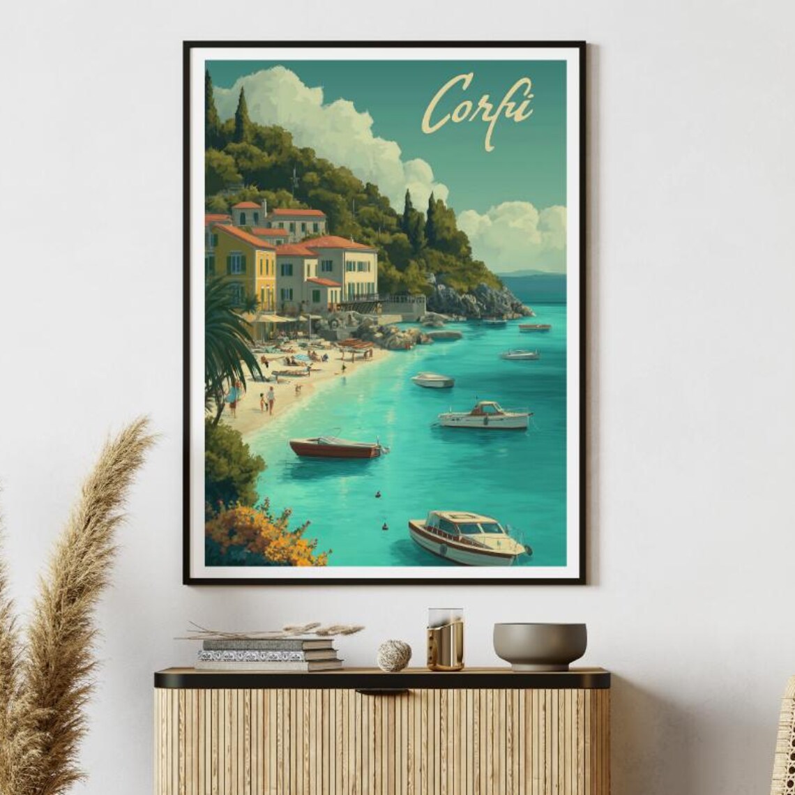 Corfu Vintage Travel Poster
