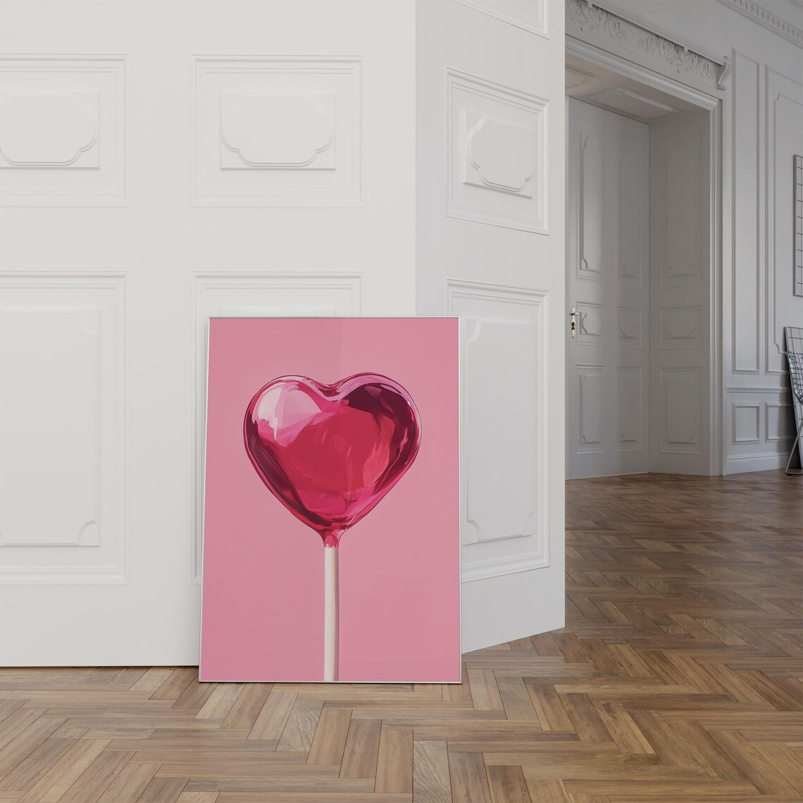 Painted Heart Lollipop Coquette Poster Print - Image 2