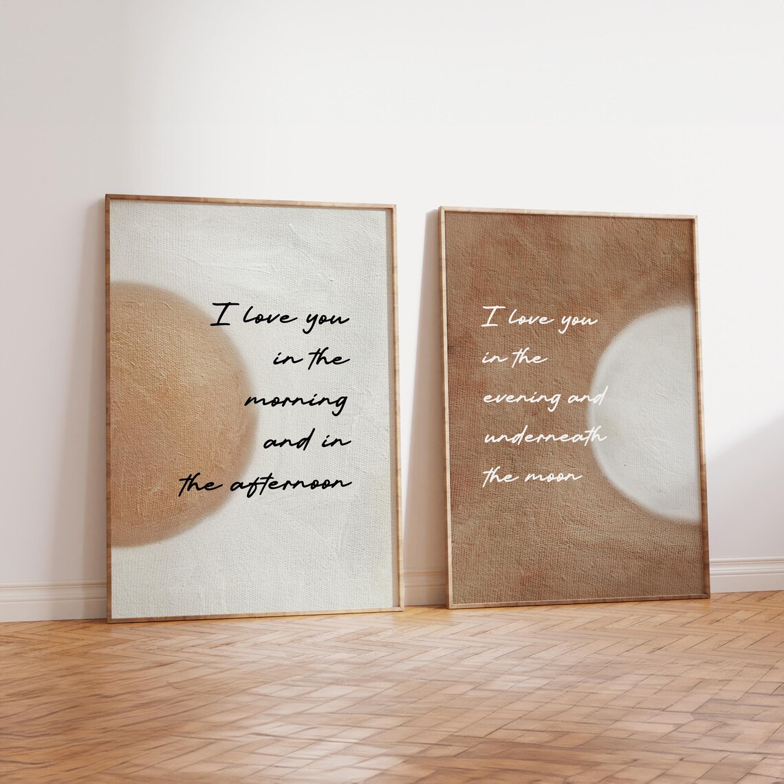 I Love You In The Morning, Moon and Sun Art Print - Image 2