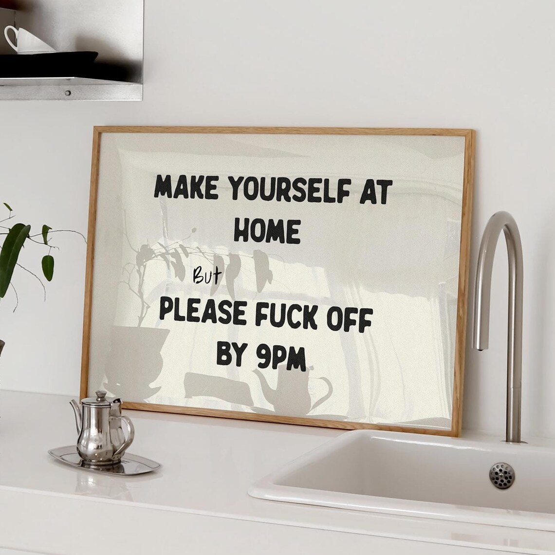 Please Fuck Off By 9pm Funny Quote Poster