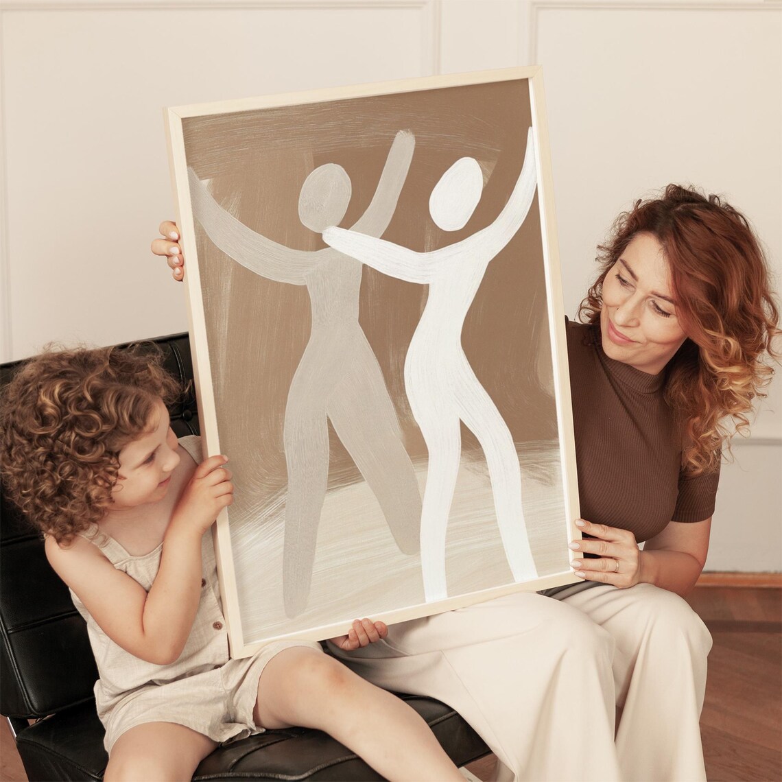 Dancing Figures Minimalist Abstract Movement Illustration - Image 4