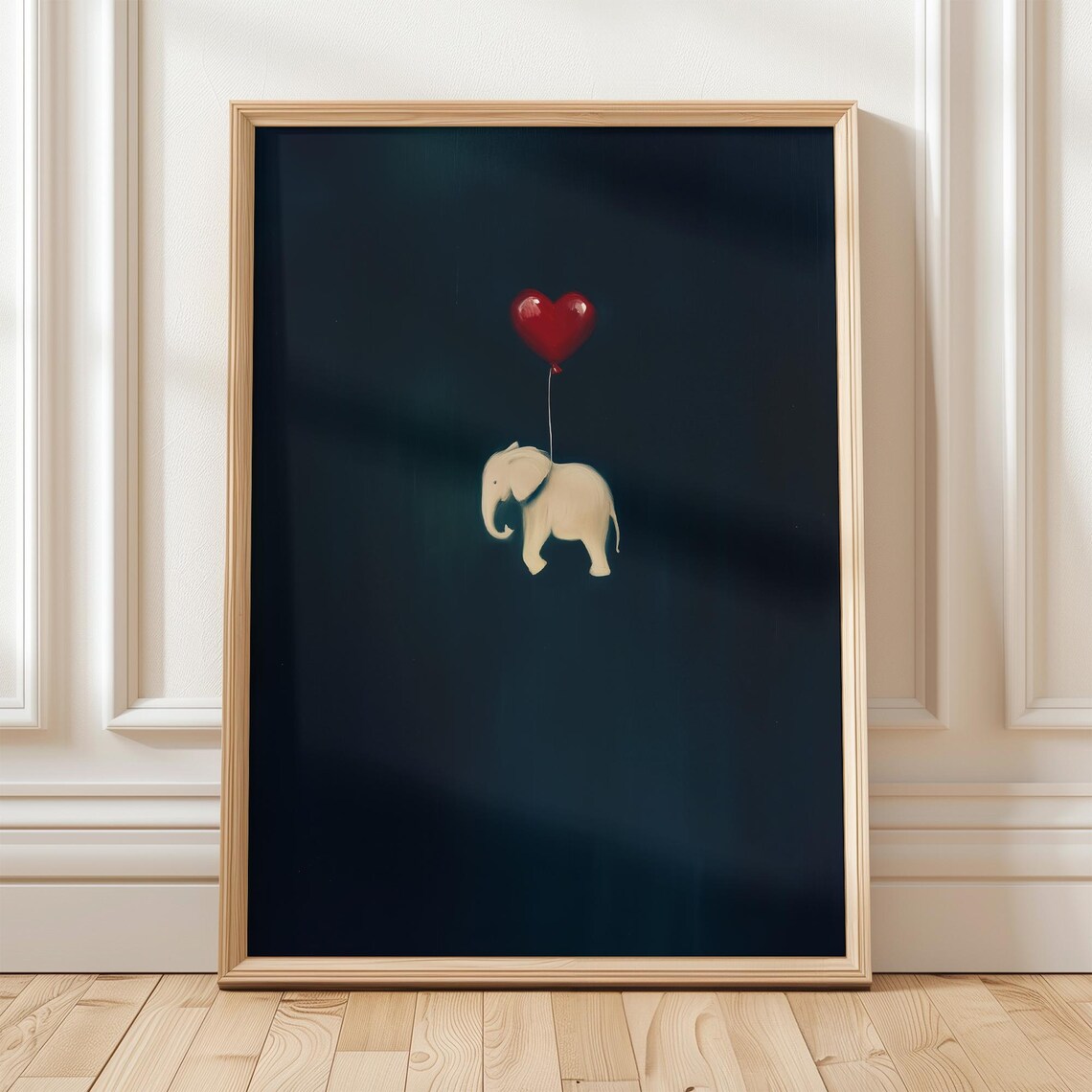 Elephant Nursery Print, Cute Animal Art Print