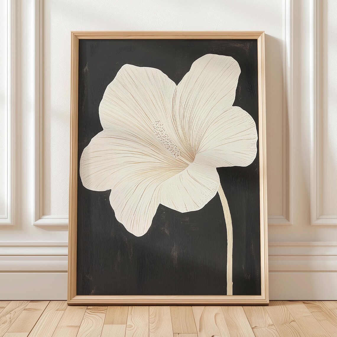 Minimalist Floral Art Print, Modern Botanical Line