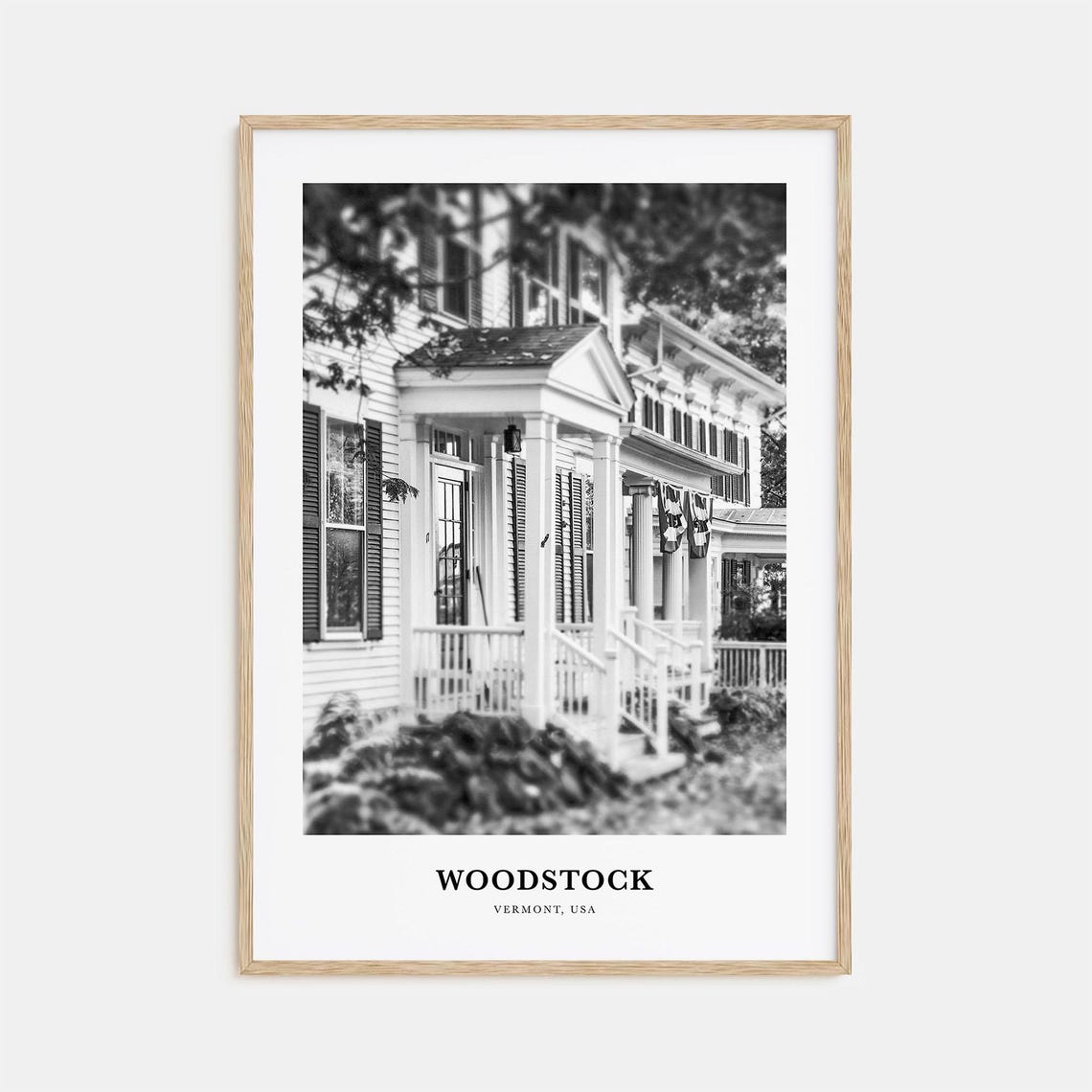 Woodstock Wall Art Vermont Woodstock Wall Decor Woodstock Poster Woodstock Home Decor Woodstock Travel Gift Woodstock Travel Print