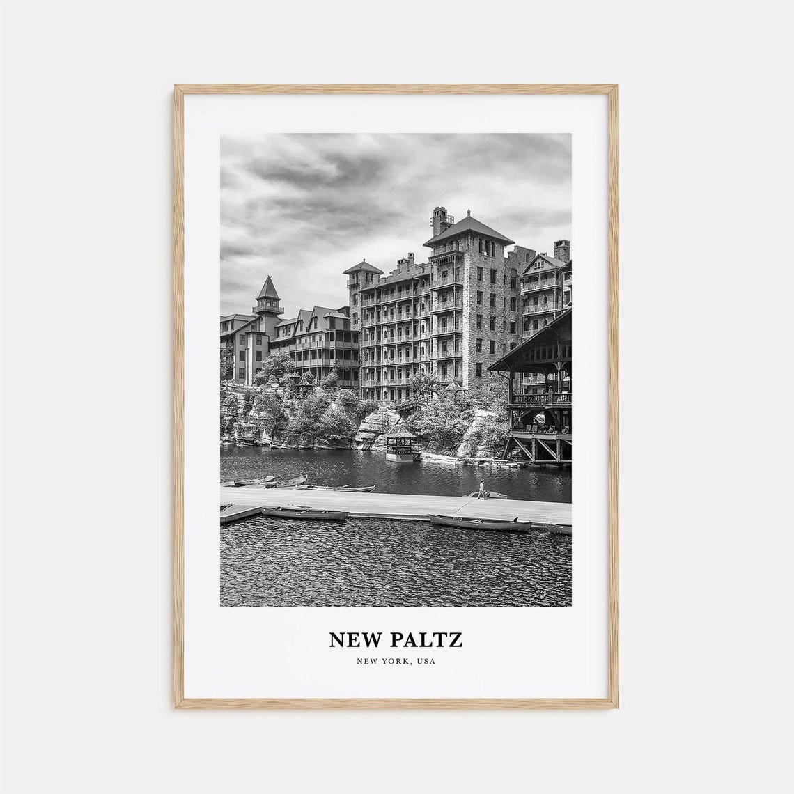 New Paltz New York Lakeside Historic Resort Hotel Photo Poster