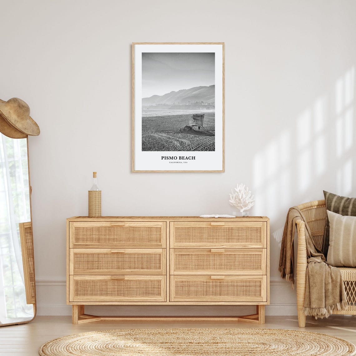 Pismo Beach California Lifeguard Tower Coastal Travel Poster - Image 3