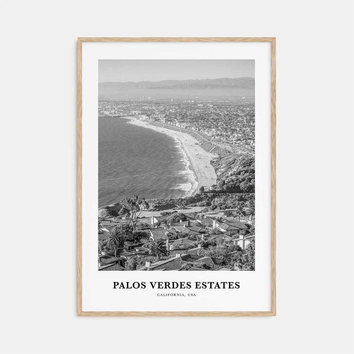 Palos Verdes Estates California Coastal Cliffs Travel Poster