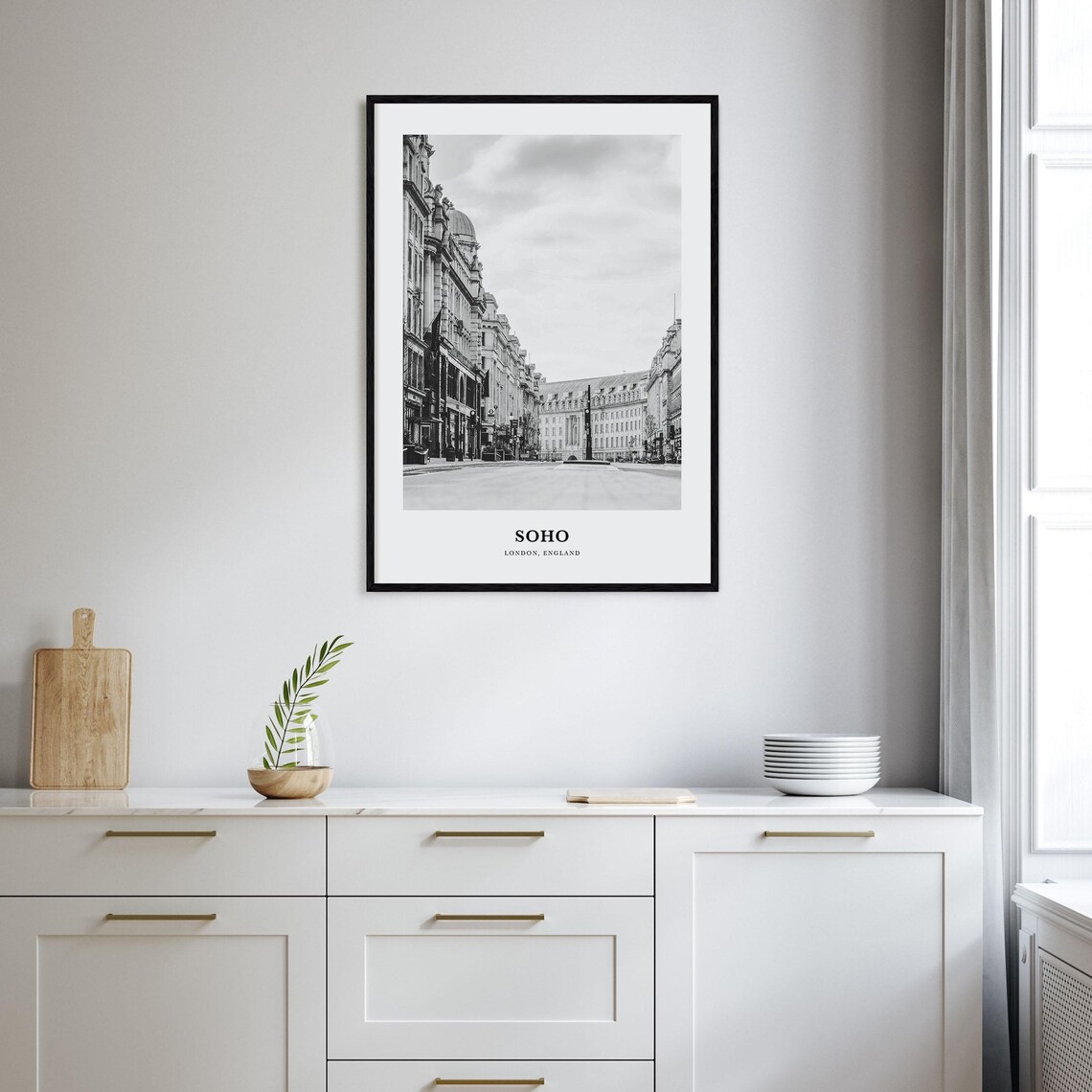 Soho London Historic Street Scene London England Travel Poster - Image 2