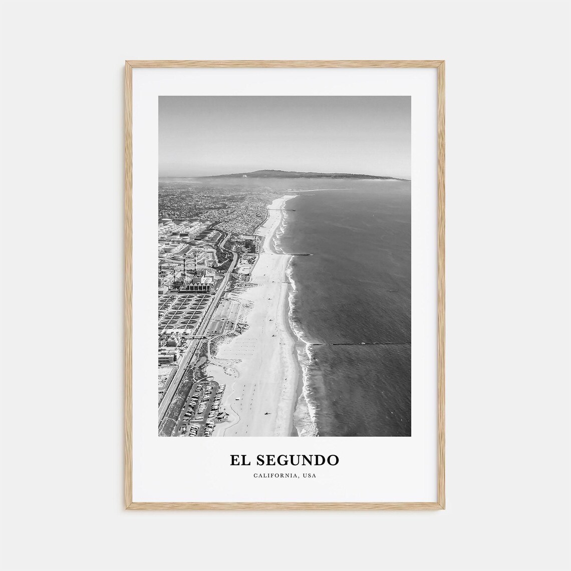 El Segundo California Aerial View of the Beach Shoreline by LAX Poster