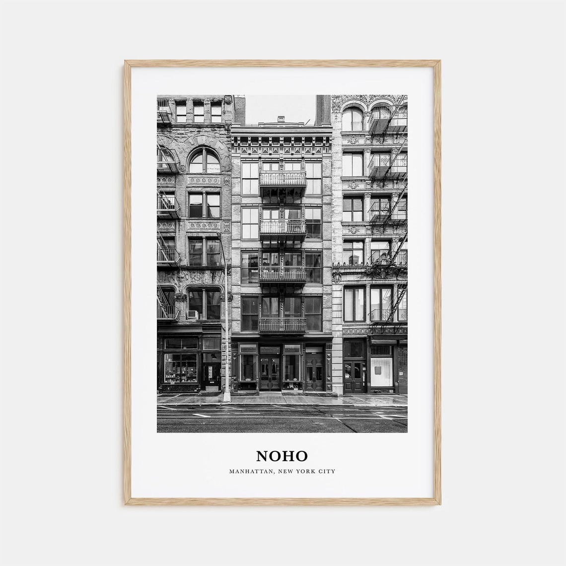 NoHo Manhattan Historic Cast Iron Buildings Fire Escapes Poster