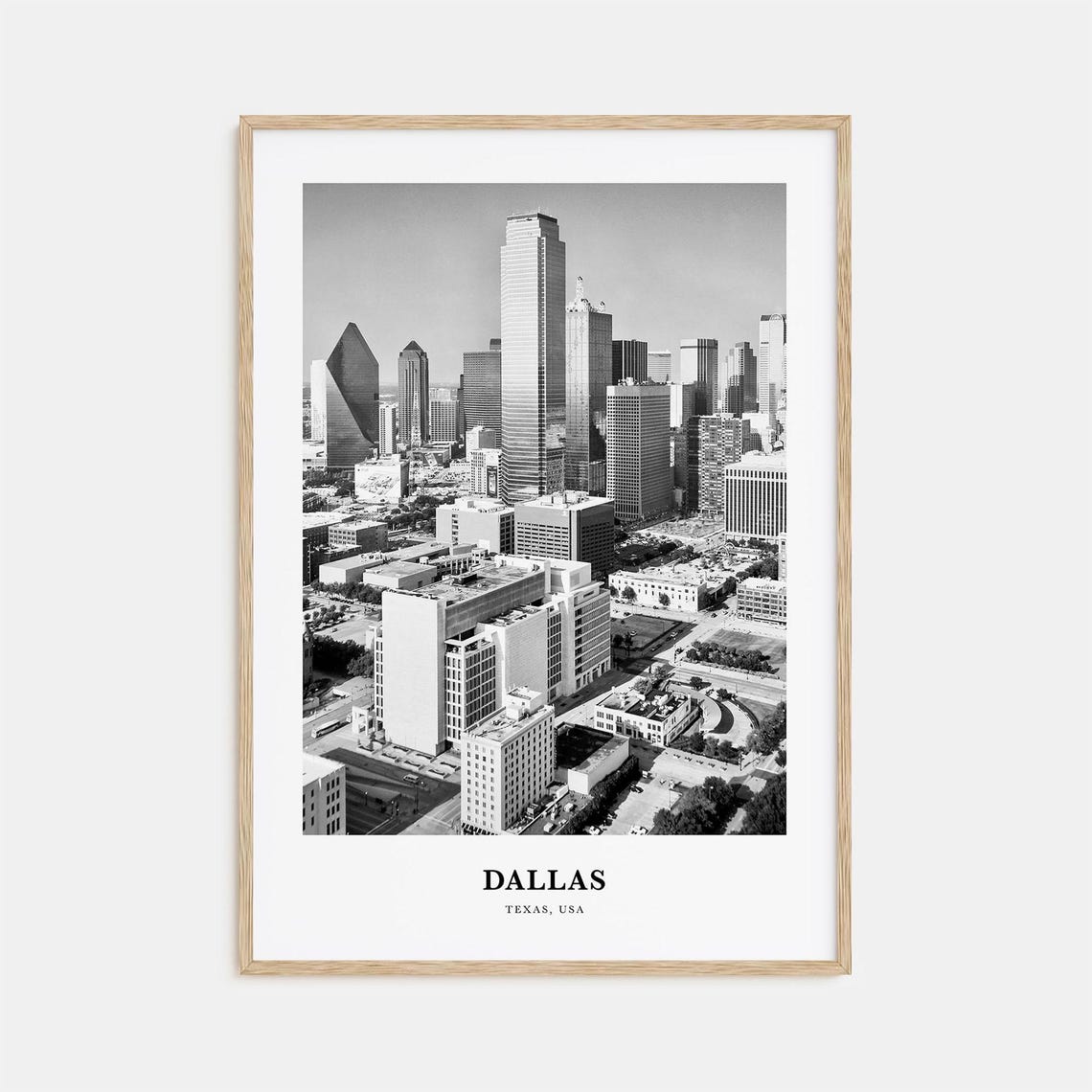 Dallas Texas Aerial Downtown Skyscrapers City View Photo Poster