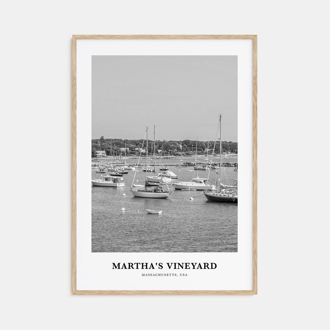Marthas Vineyard Massachusetts Harbor Sailboats Photo Poster