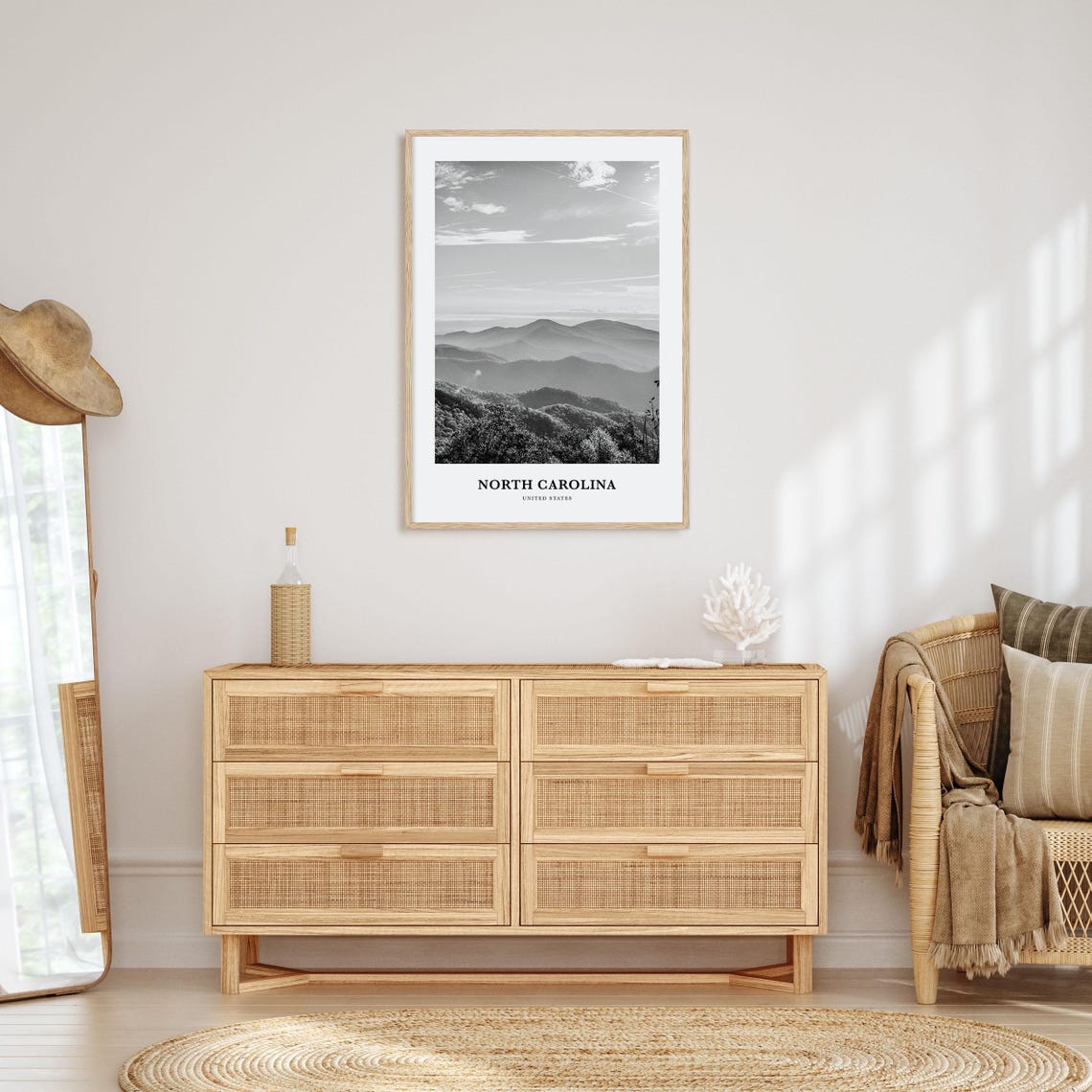 North Carolina Blue Ridge Layered Mountain Ranges Vista Poster - Image 3