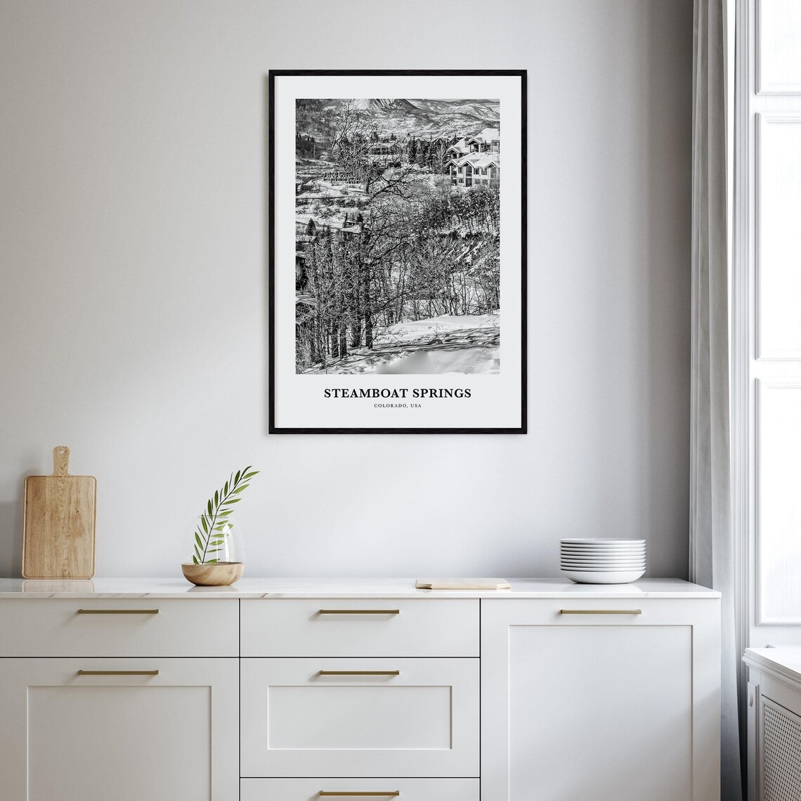 Steamboat Springs Colorado Snowy Ski Resort Mountain Photo Poster - Image 2
