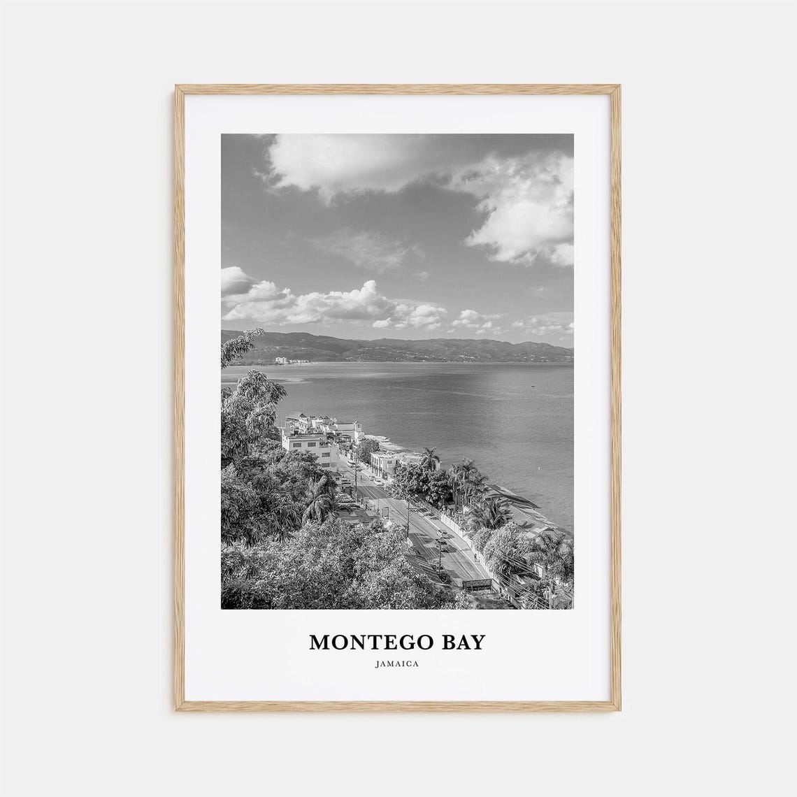 Montego Bay Jamaica Waterfront Hotels Palm Trees Photo Poster