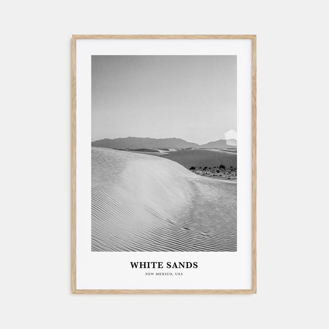 White Sands New Mexico Desert Dunes Rippled Sand Landscape Poster