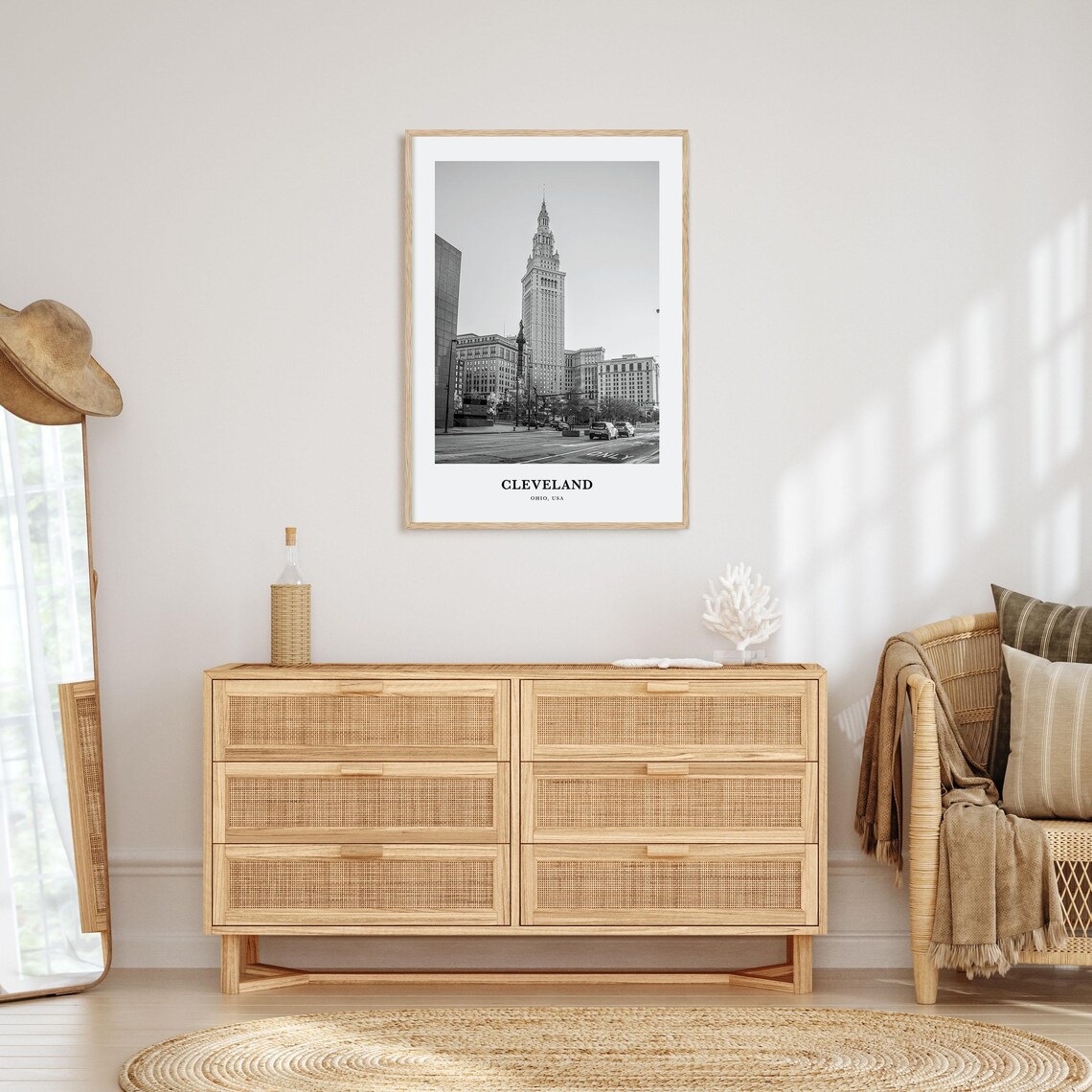 Cleveland Wall Art No 2 Cleveland Wall Decor Cleveland Poster Cleveland Home Decor Cleveland Travel Gift Cleveland Travel Print - Image 3