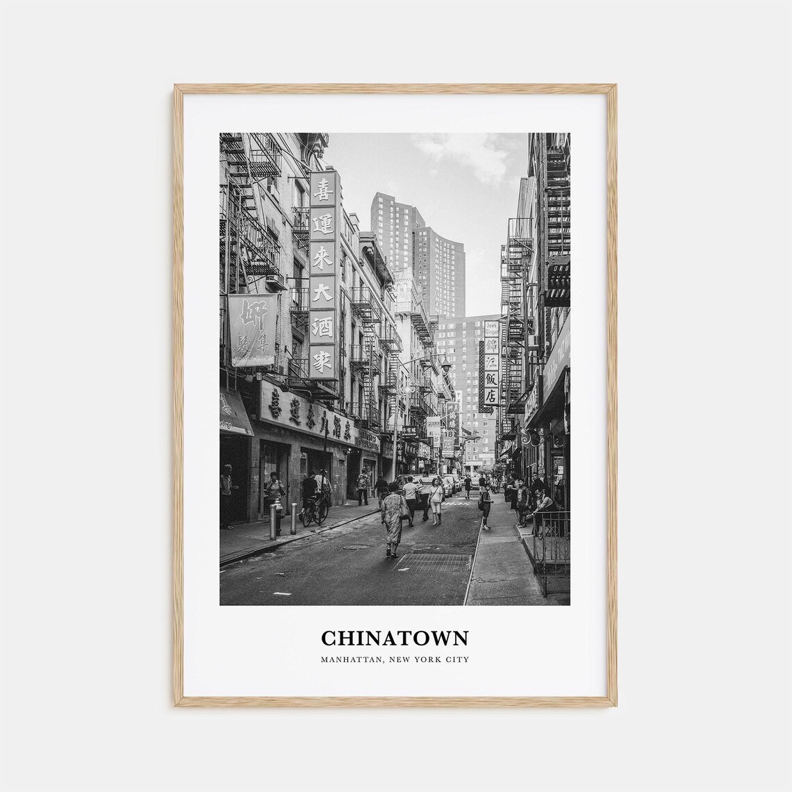 Chinatown Manhattan New York City Bustling Street Scene Poster