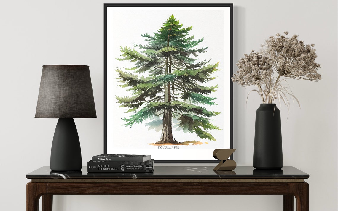 Douglas Fir Tree Art Print Douglas Fir Tree Wall Art Poster - Image 3
