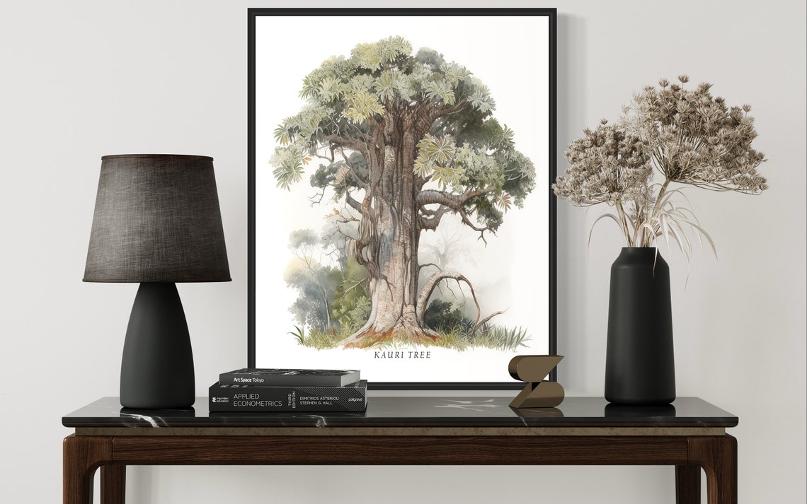 Kauri Tree Watercolor Majestic Ancient Giant Botanical Poster - Image 3