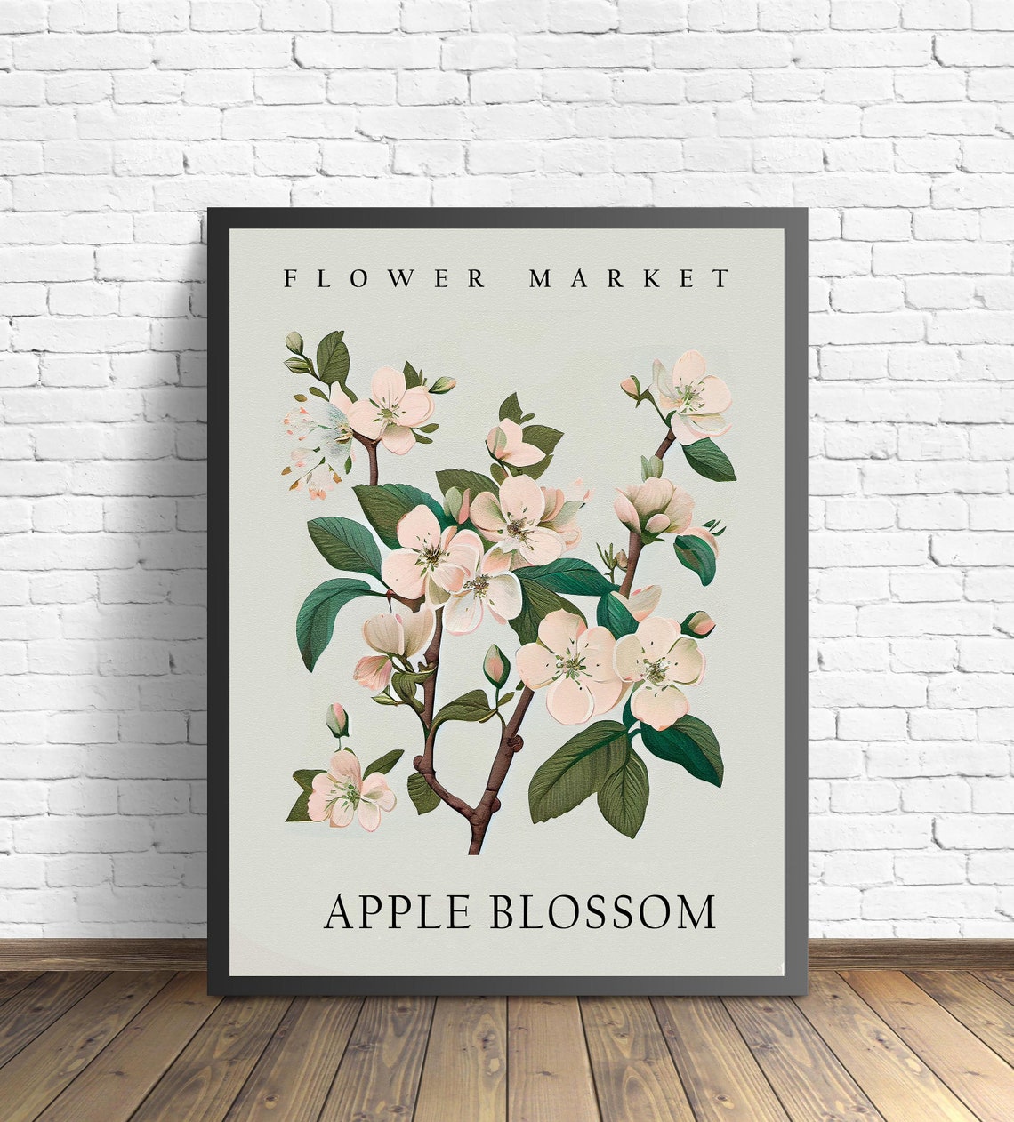 Apple Blossom Blush Orchard Botanical Flower Market Pastel Art Print