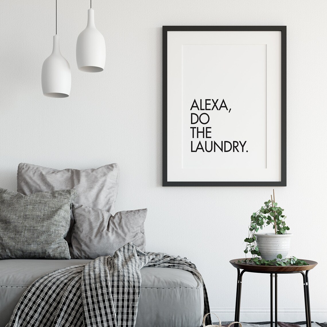 Alexa Do The Laundry, Laundry Room Humor Art Print - Image 2