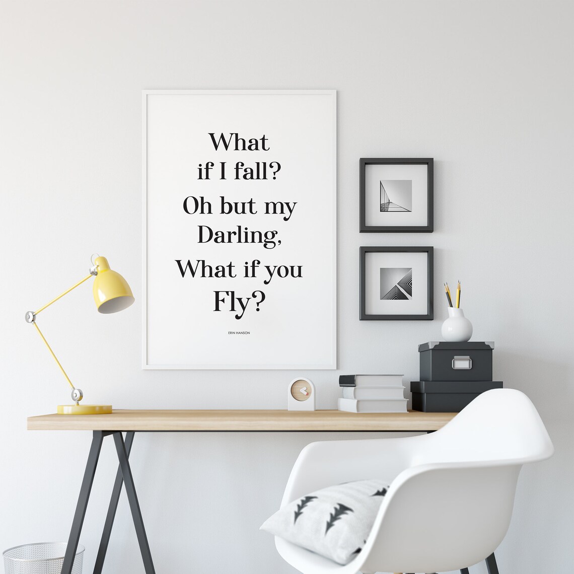 What If I Fall What If You Fly Erin Hanson Quote Graduation Gift Poster - Image 2