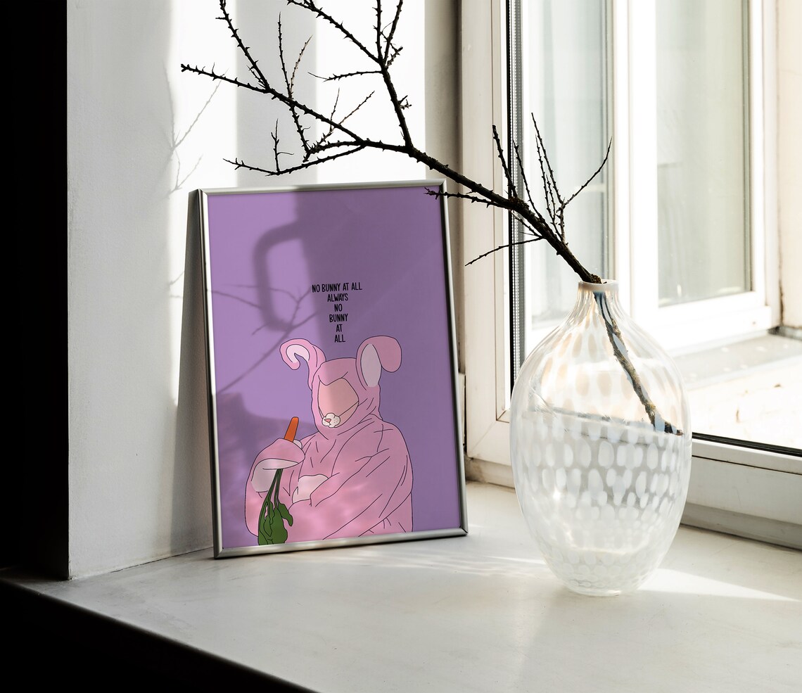 No Bunny At All Friends Pink Bunny Costume Lavender TV Poster - Image 2