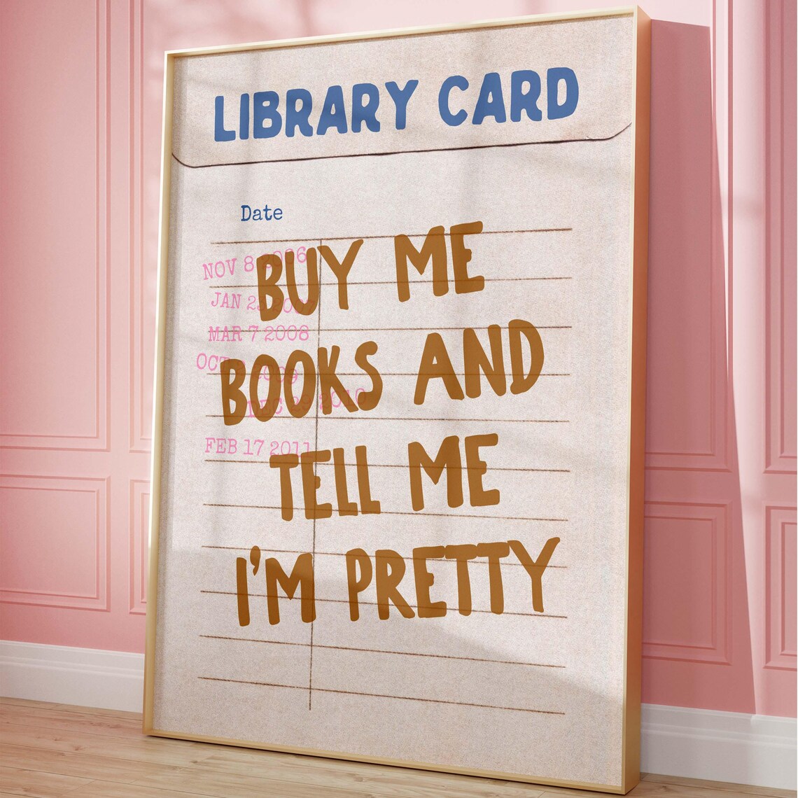 Buy Me Books and Tell Me I'm Pretty Block Letters Book Poster - Image 5