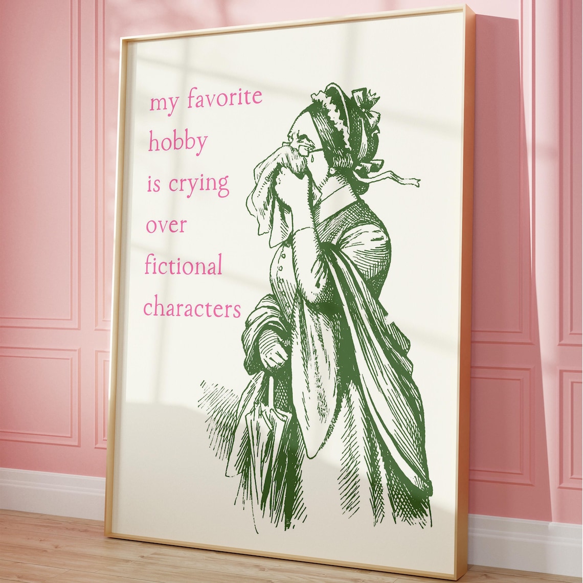 Crying Over Fictional Characters, Vintage Book Lover - Image 5