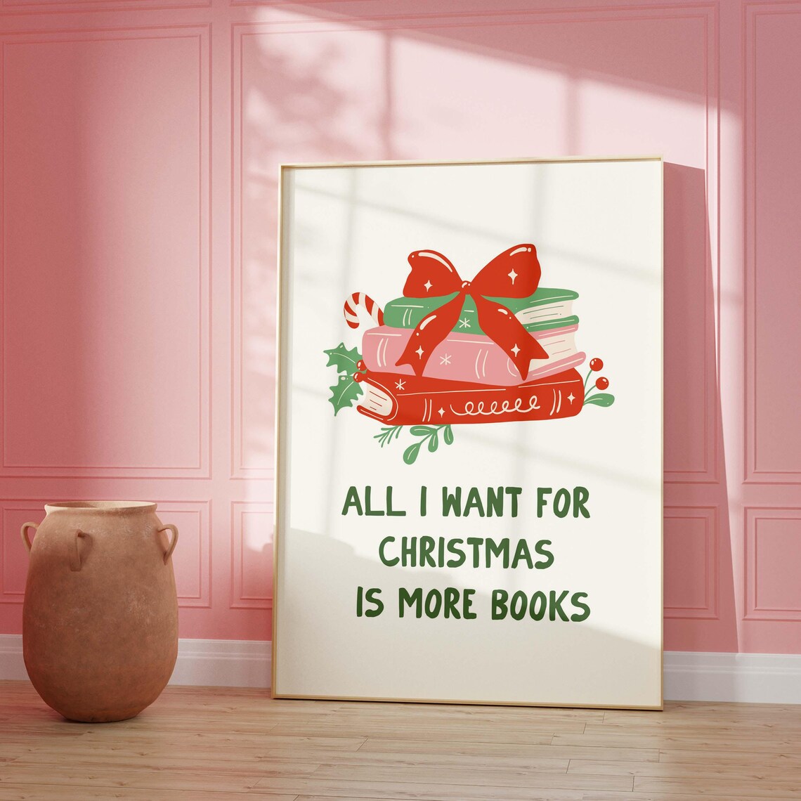 Book Lovers Christmas Holiday Decor, Gift for Reading Lover - Image 3