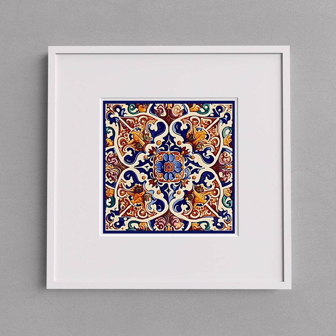 Deruta Style Ceramic Tile Art Print, Traditional Kitchen - Image 3