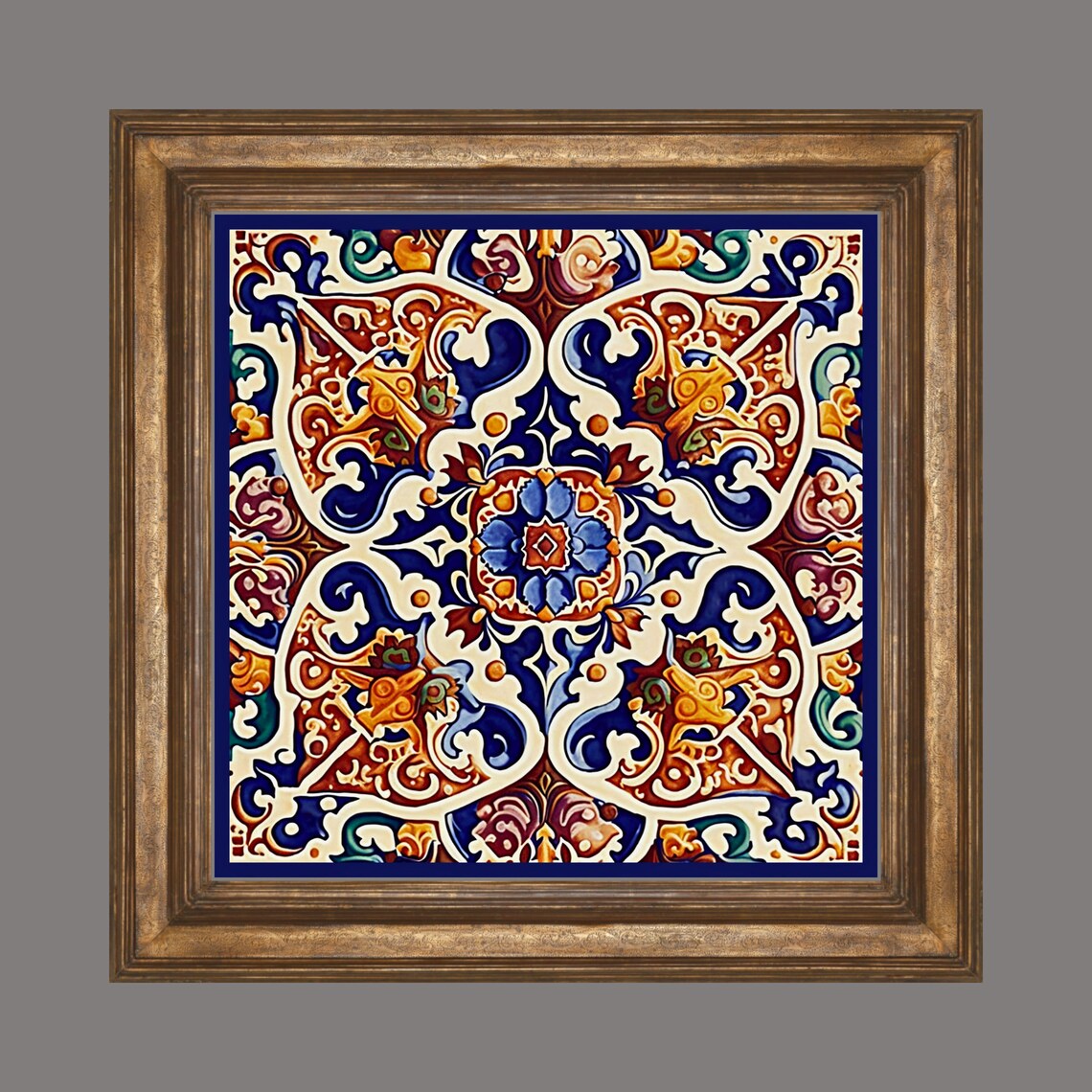 Deruta Style Ceramic Tile Art Print, Traditional Kitchen - Image 2