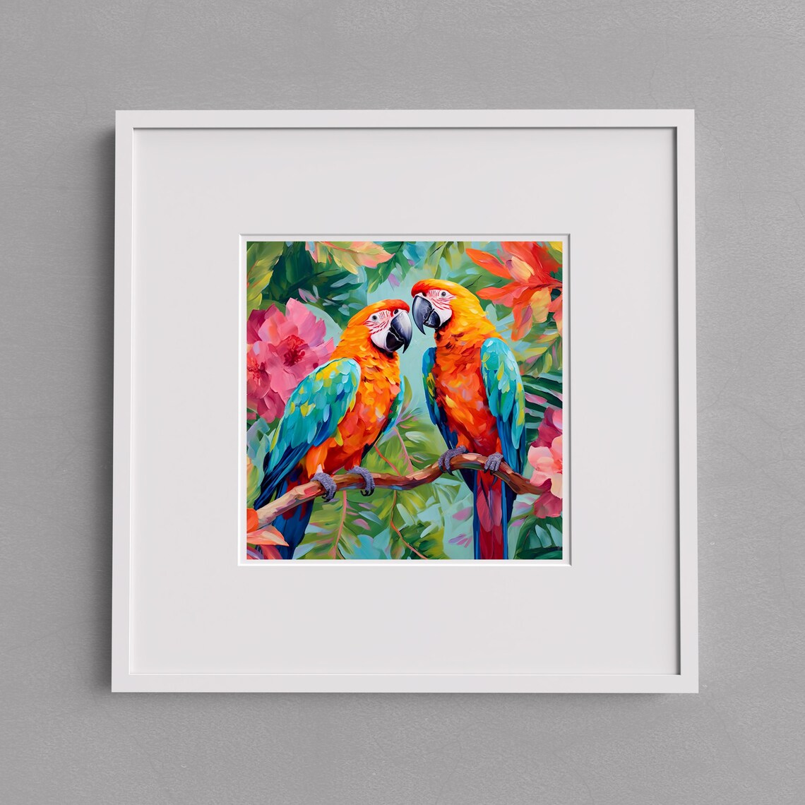 Scarlet Macaw Tropical Parrot Wall Art Print, Bird Lover Gift - Image 3