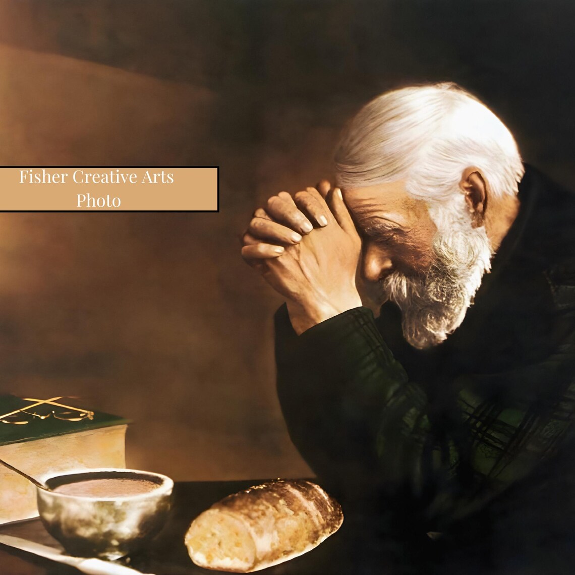 Grace by Eric Enstrom, Vintage Christian Art Print - Image 4
