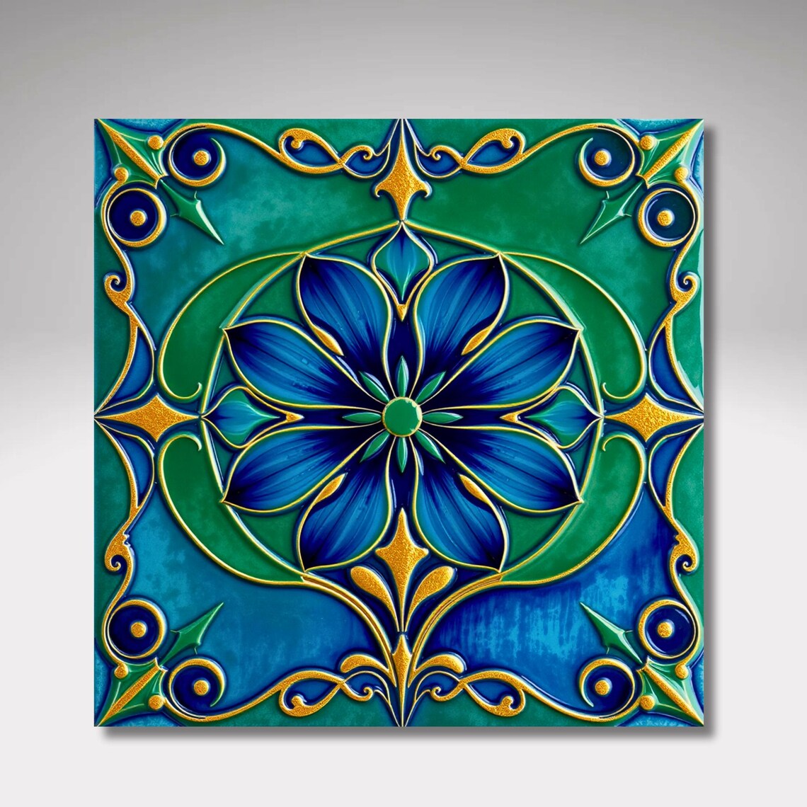 Art Nouveau Art Deco Ceramic Tile, Kitchen Wall Art Print