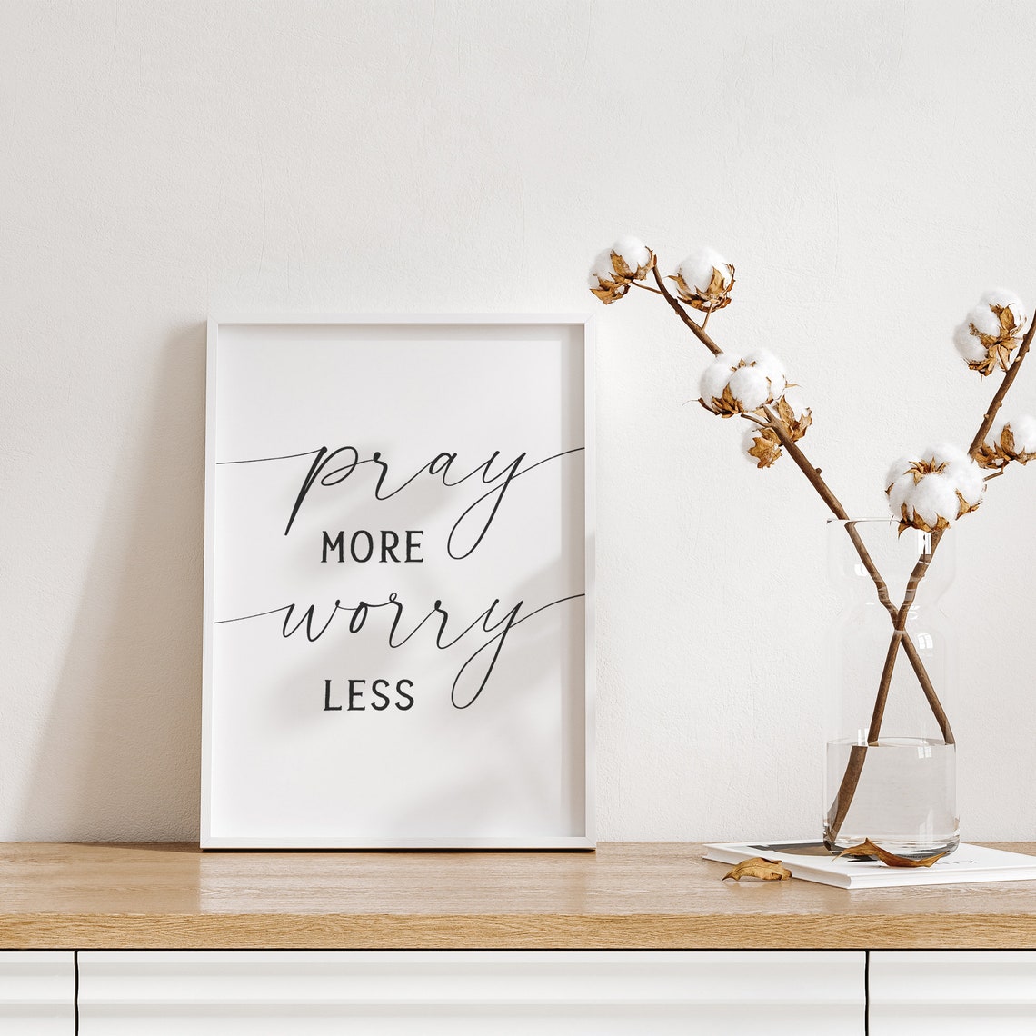Pray More Worry Less, Bible Verse Quote - Image 4