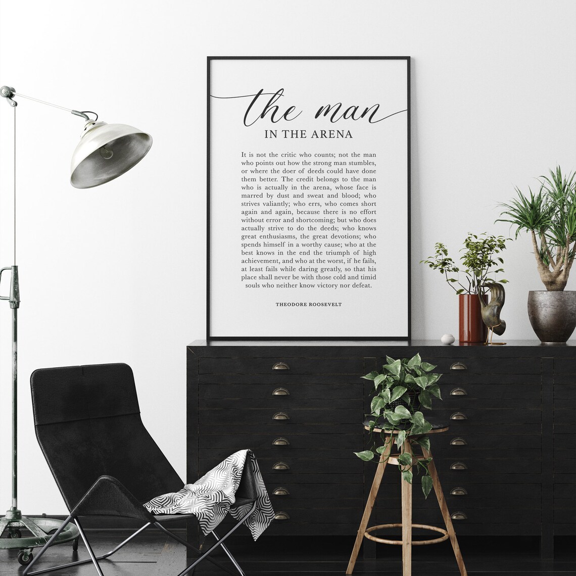 The Man In The Arena, Theodore Roosevelt Quote Print - Image 3
