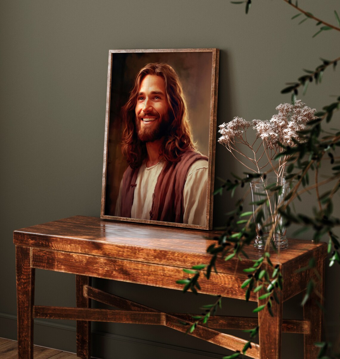 Jesus Farmhouse Christian Wall Art Print - Image 3