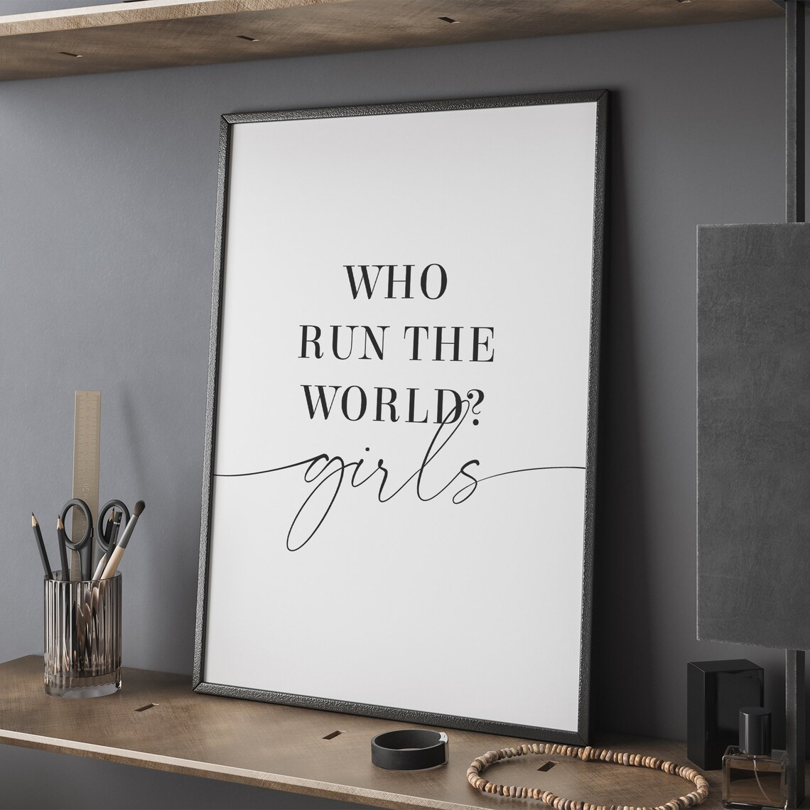 Who Run The World Girls Art Print, Office Decor - Image 3