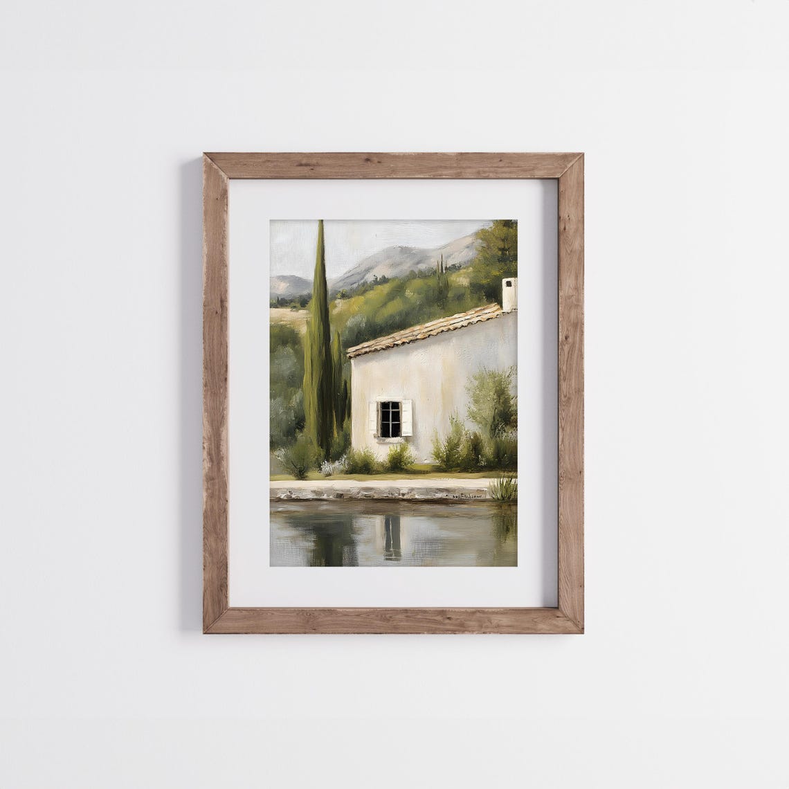 Rustic Spanish Countryside Painting Warm Neutral Tones Serene Scenic Art Vi139 - Image 3