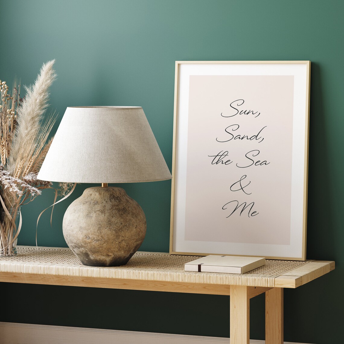 Sun Sand The Sea And Me Summer Quotes Art Print - Image 2