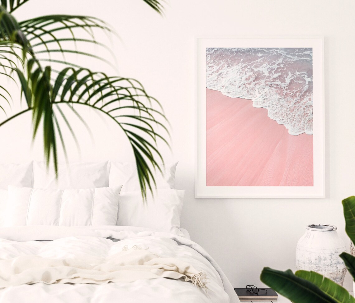 Beach Pink Art Coastal Photography Wall Art Print - Image 3