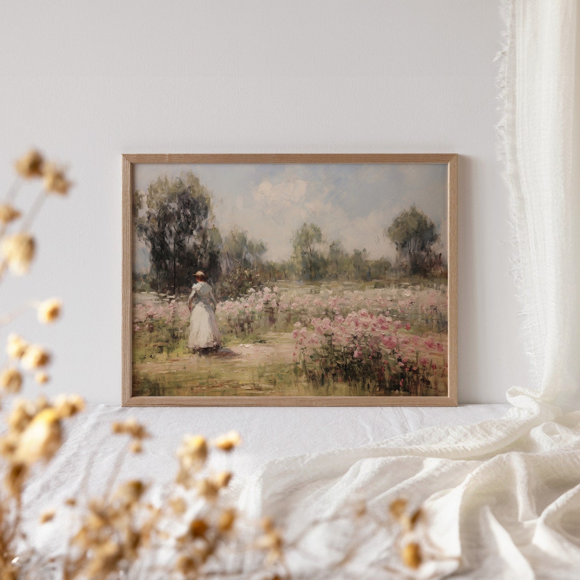 Laundry Room Oil Painting Vintage Farmhouse Decor Painting Antique Wall Art Country Art Print Wall Art - Image 4