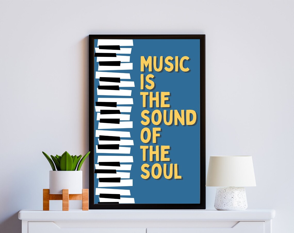 Music Wall Art, Inspirational Piano Quote Poster
