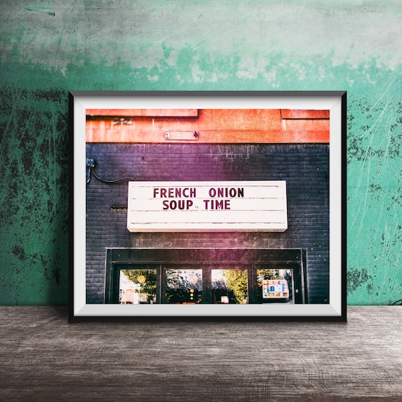 French Onion Soup Vintage Photo, Kitchen Wall Art Print