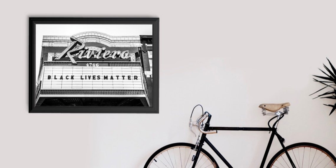 Historic Riviera Theatre Black Lives Matter Marquee Chicago Poster - Image 2