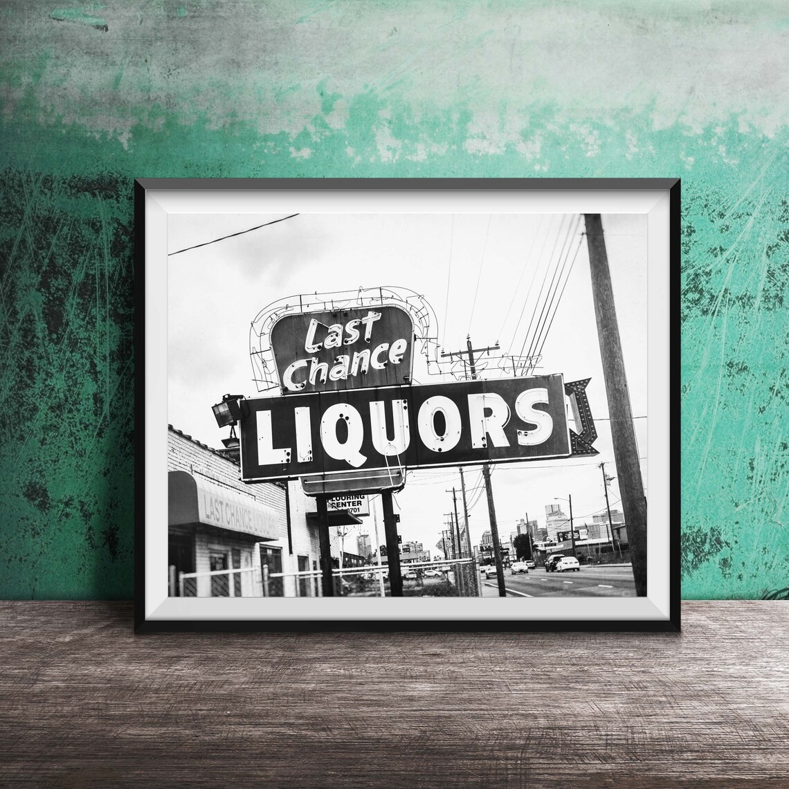 Last Chance Liquors Vintage Drive In Liquor Store Sign Poster - Image 2